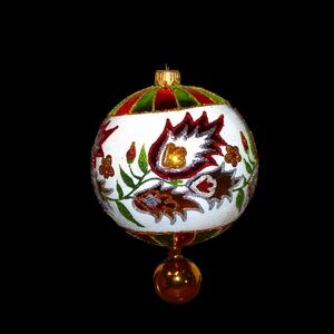 Heartfully Yours Glass Christmas Ornament By Christopher Radko Retired C…